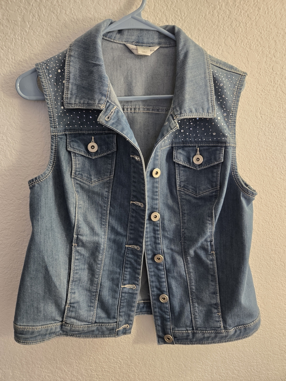 Christian Siriano Light Blue Denim Shirt Jacket